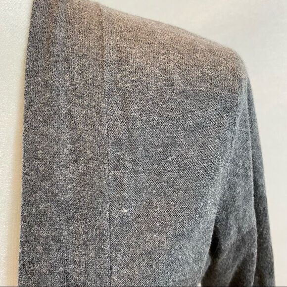 August Silk Grey Open Front Cardigan Sweater Size Small - Picture 6 of 11